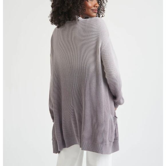 SPLENDID Viscose ANTHROPOLOGIE Purple Luna Dip Dye Cardigan Sweater Size M - Picture 2 of 10